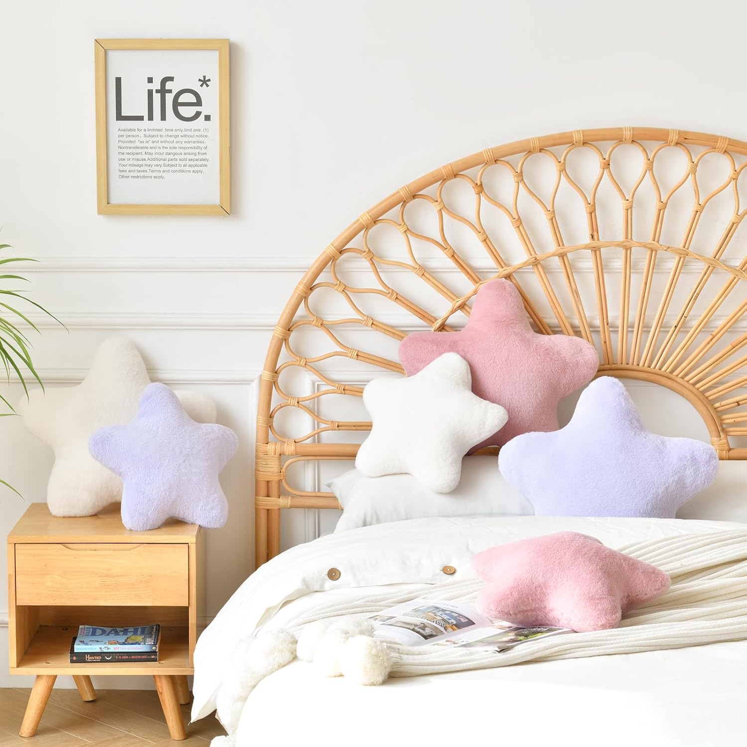 Star Pillow, Decorative Throw Pillows for Bed Couch