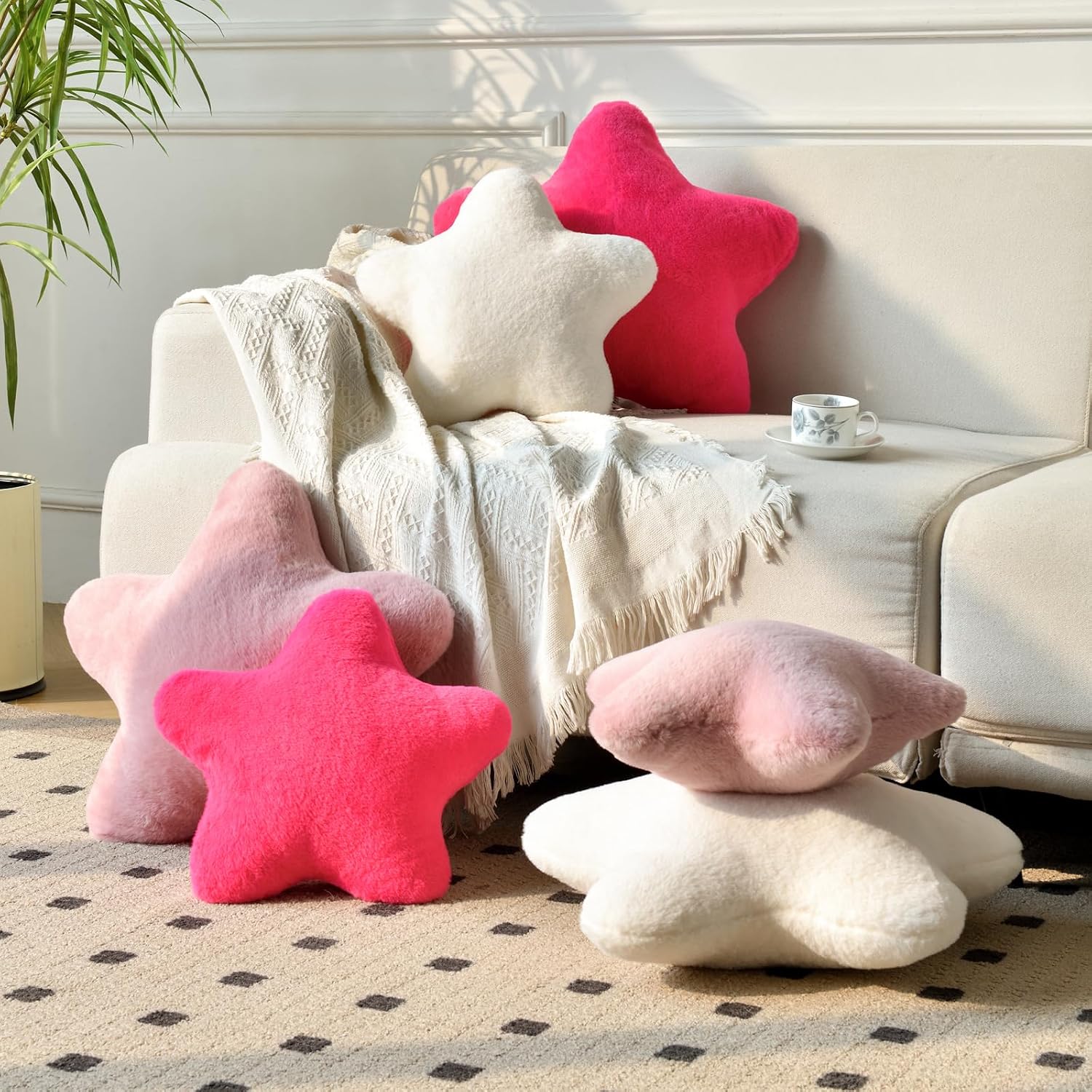 Star Pillow, Decorative Throw Pillows for Bed Couch