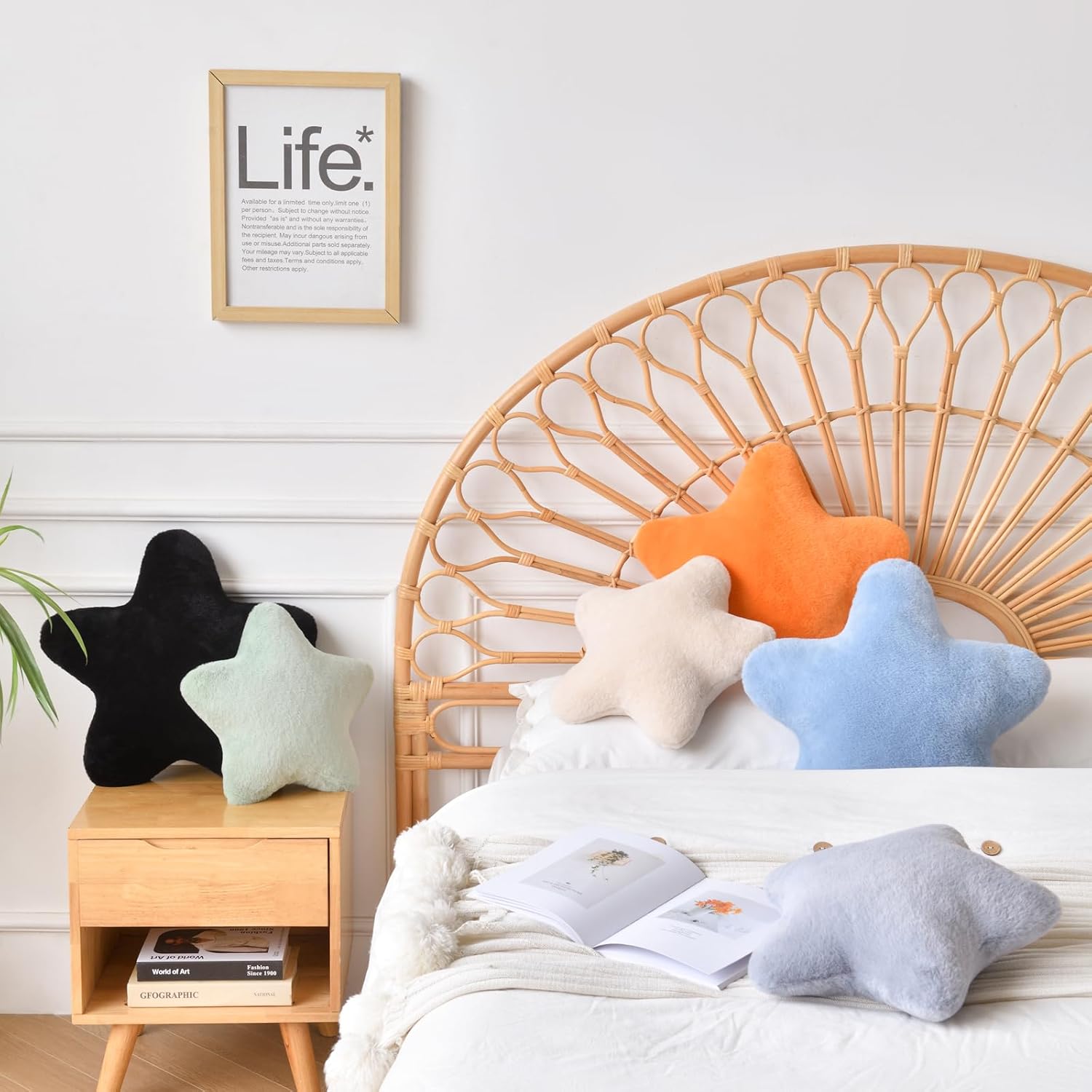 Star Pillow, Decorative Throw Pillows for Bed Couch