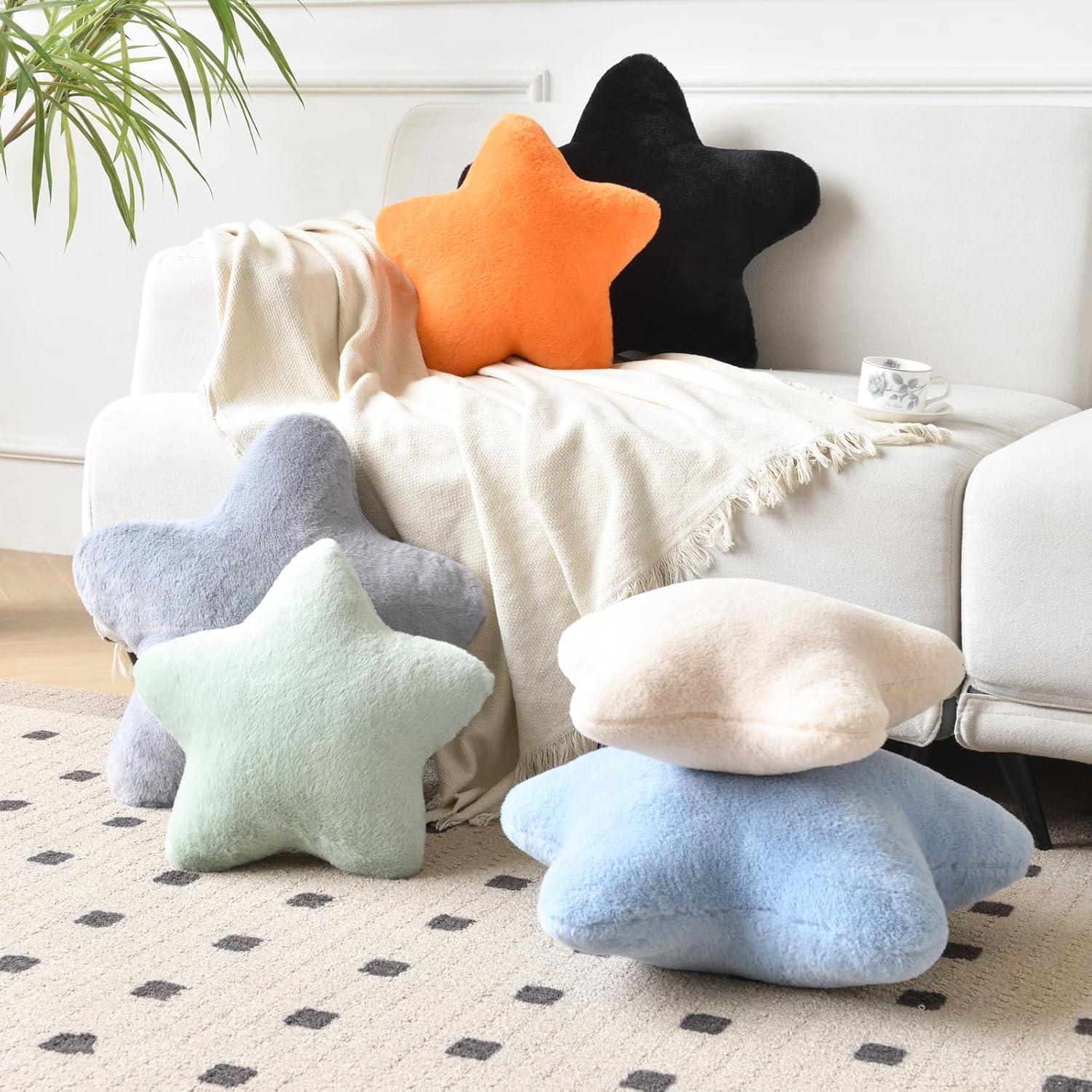 Star Pillow, Decorative Throw Pillows for Bed Couch