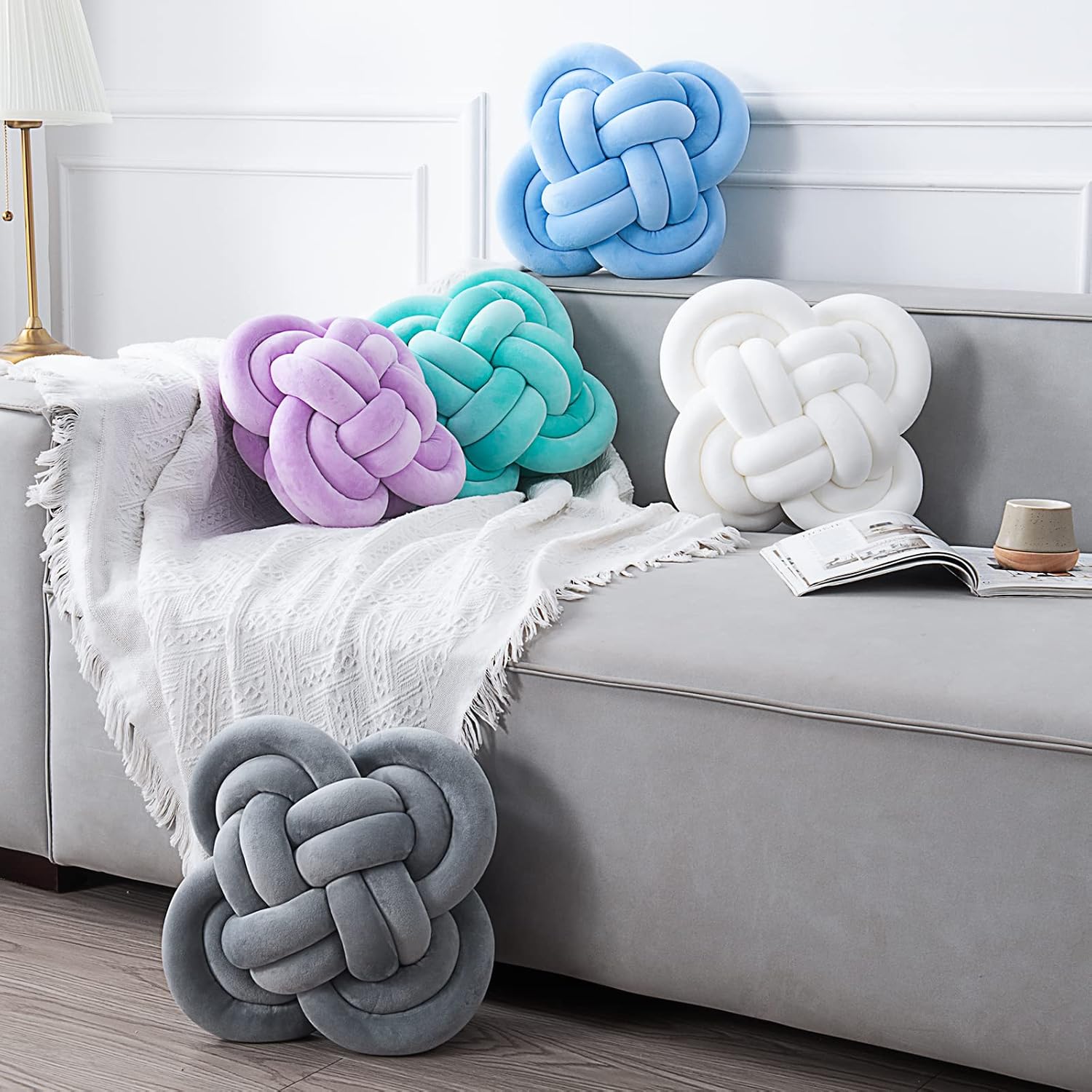 Knot Pillow, Decorative Throw Pillows with Soft Plush for Couch